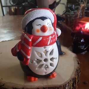 Holiday Penguin Tealite Candle Holder